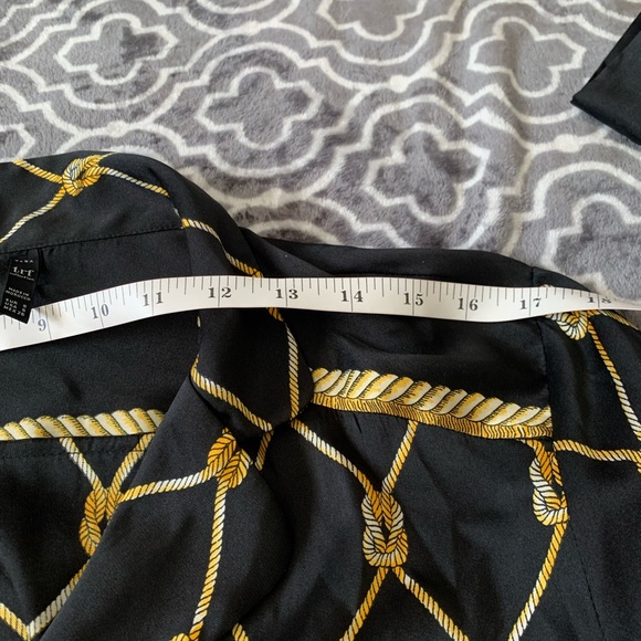 Zara TRF Black Gold Chain Shirt - Size S - Picture 7 of 8